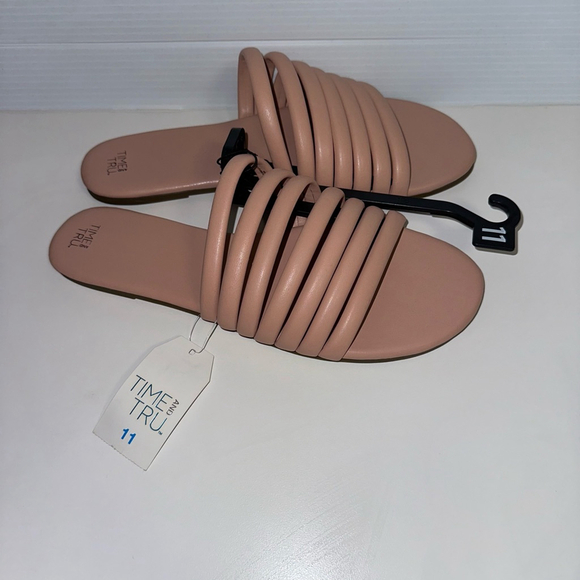 Time and Tru Women’s Light Pink Blush Slides Sandals Size 11 Slides - Picture 1 of 8
